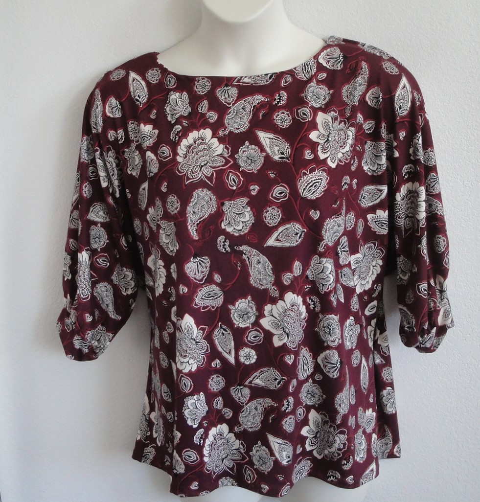 burgundy paisley shirt