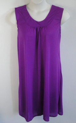 Heidi Nightgown - Purple Poly Knit | Sleeveless Gowns