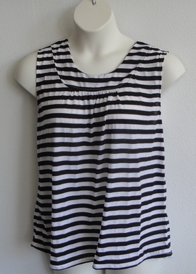 womens black and white stripe shirt