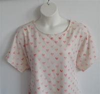 Image Tracie Shirt - Coral Hearts French Terry