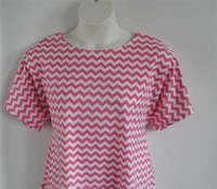 Image Tracie Shirt - Pink/White Chevron Cotton Knit