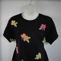 Image Tracie Shirt - Neon/Black Tropical Cotton Knit