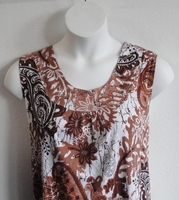 Image CLEARANCE --Sara Shirt - Rust Paisley Cotton (SIZE M ONLY)
