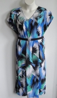 Image Randi Dress - Blue/Green Splash Jersey Knit