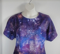 Image Tracie FLANNEL Shirt - Blue/Purple Galaxy