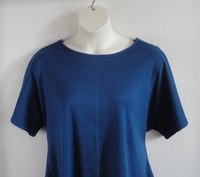 Image SECOND -- Tracie Shirt - Mediterranean Blue Cotton Knit (S Only)